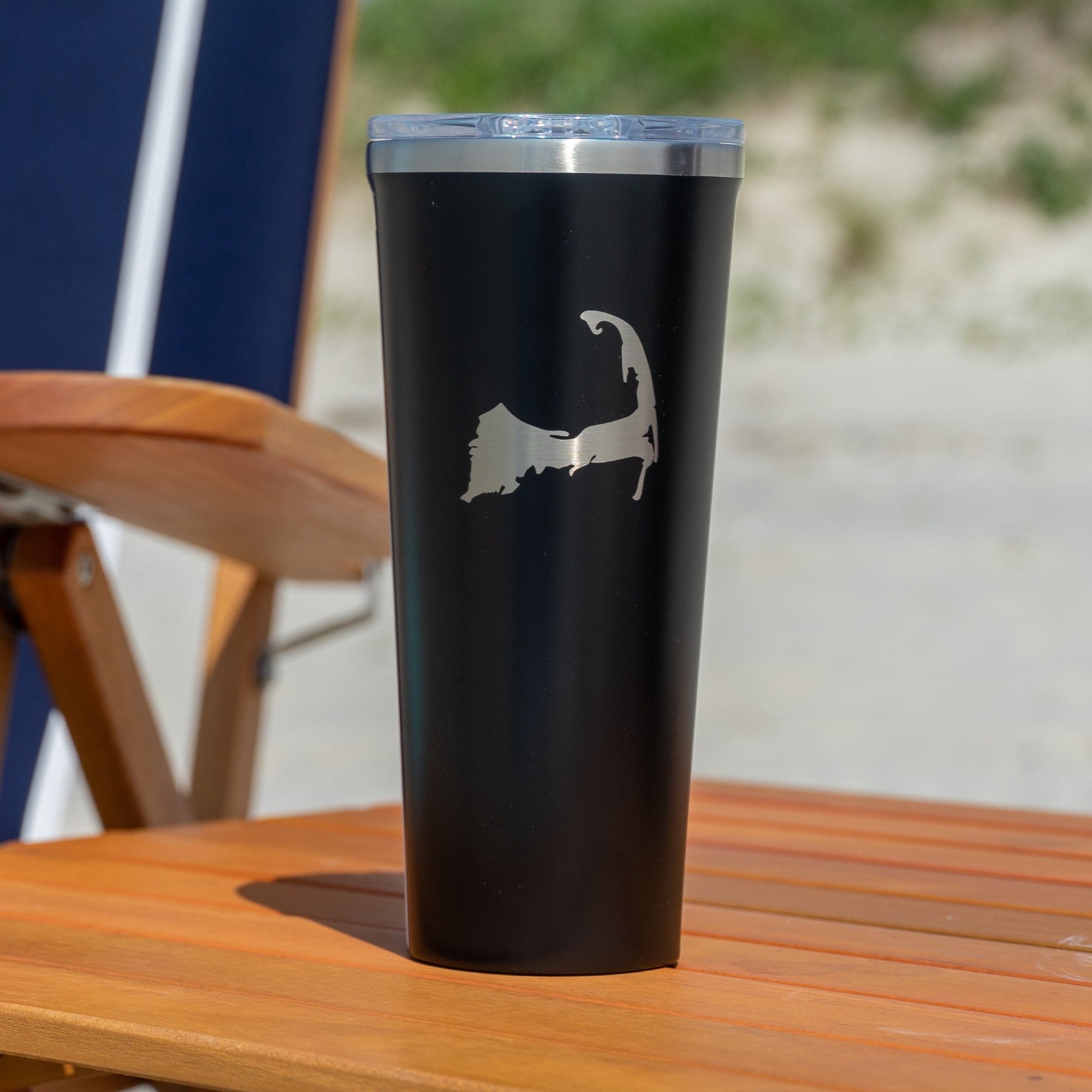 Black cape cod corkcicle drink tumbler