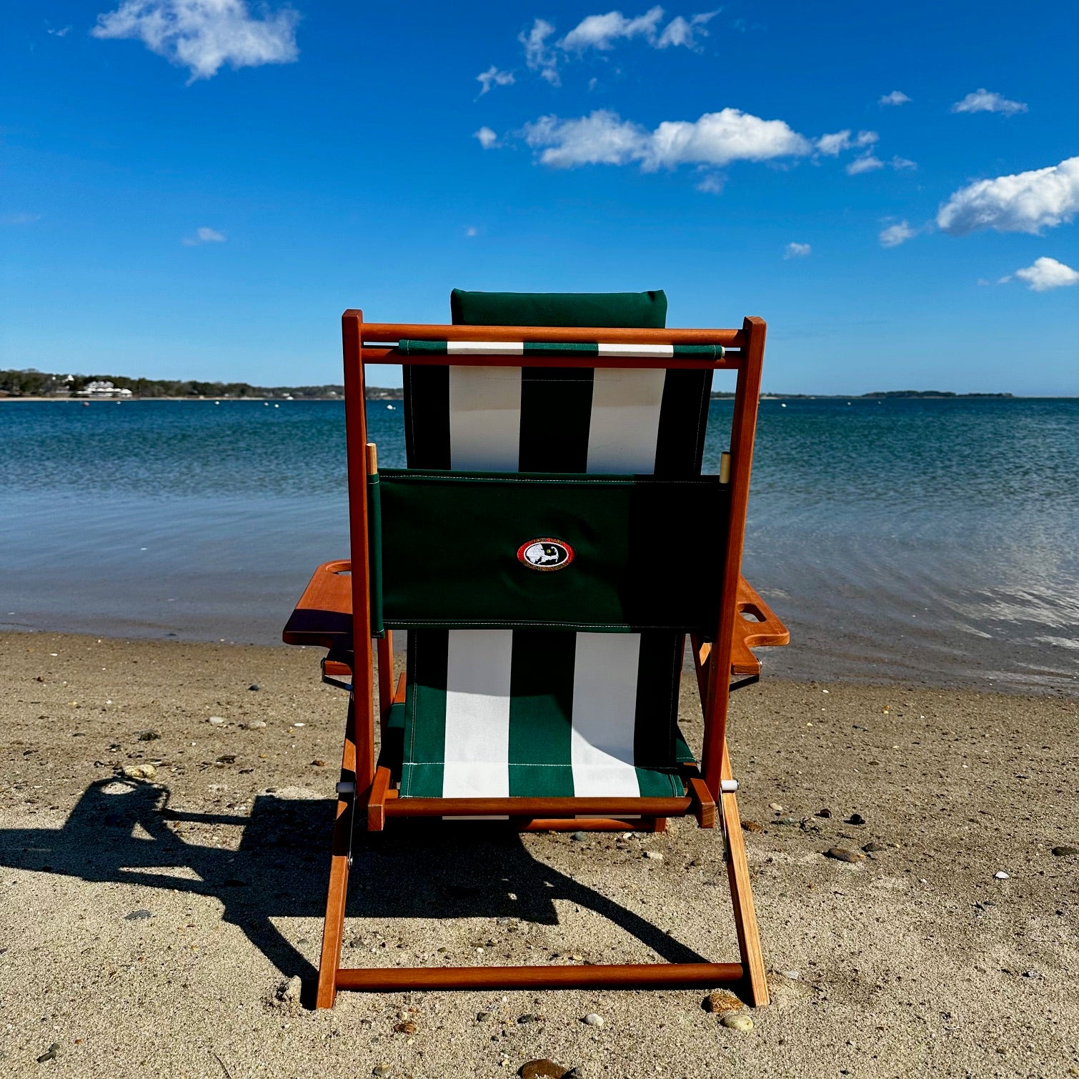 Nauset Recliner- Celtic Coast Green Stripe Beach Chair