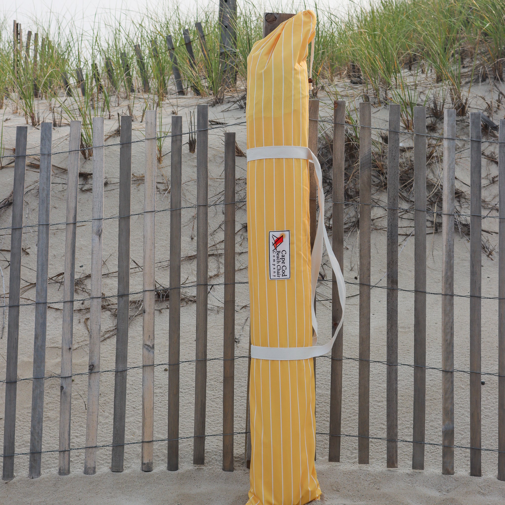 Premium Beach Cabana - Yellow Pinstripe