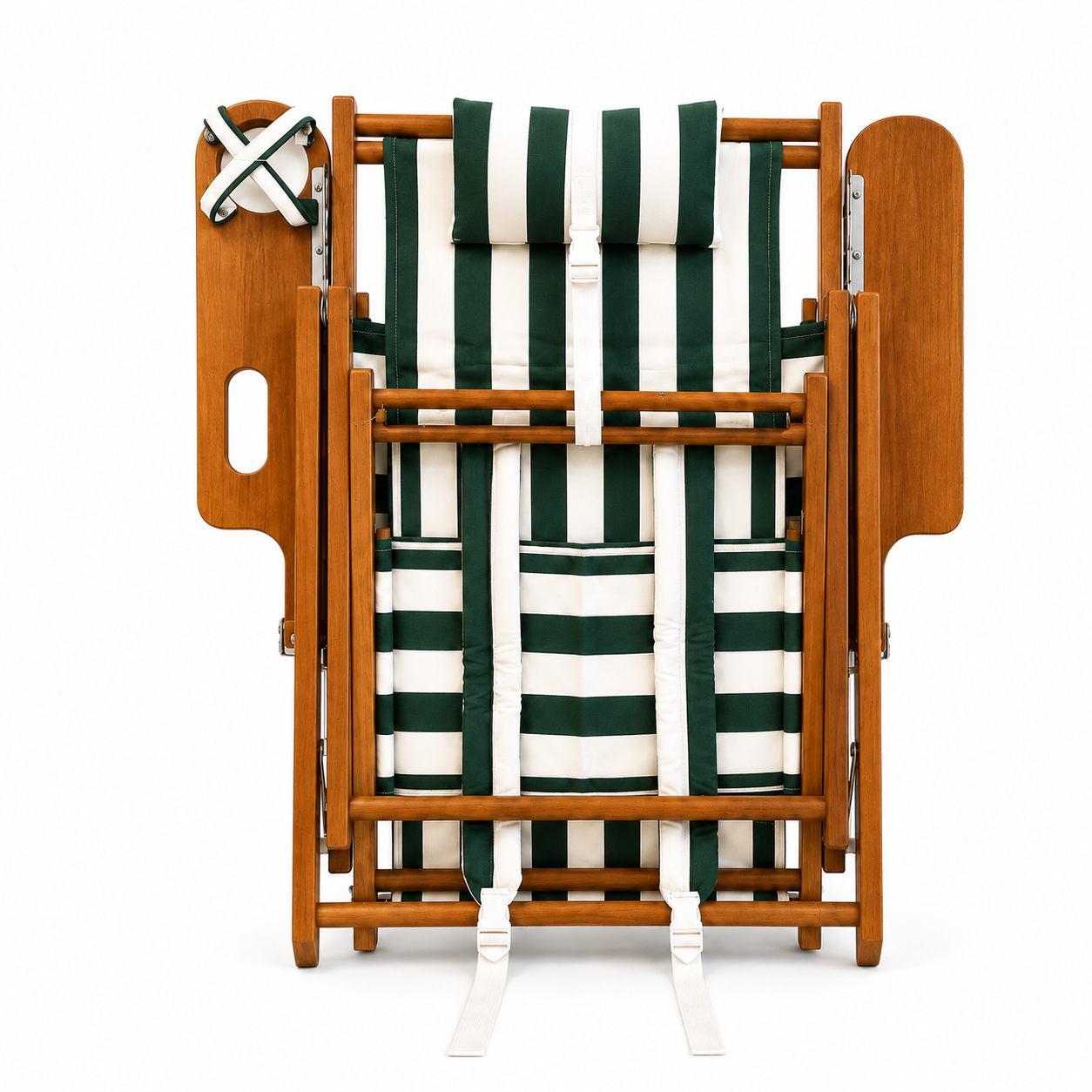 Great Island Backpack Chair- Green Cabana Stripe
