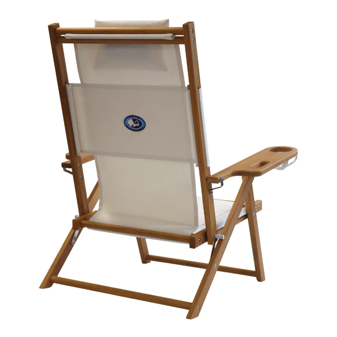 Teak Nauset Recliner- White