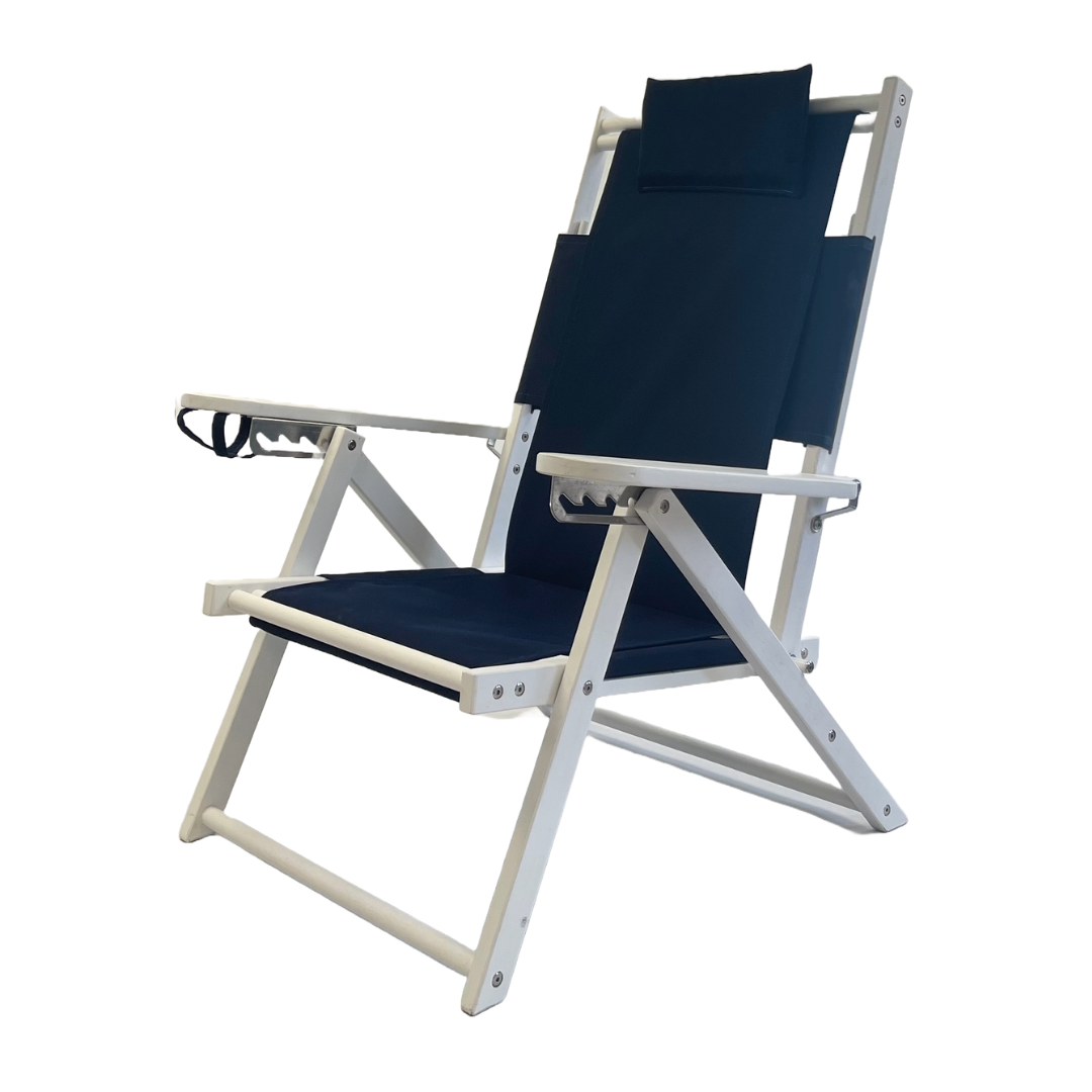 Painted White Wooden Beach Chair