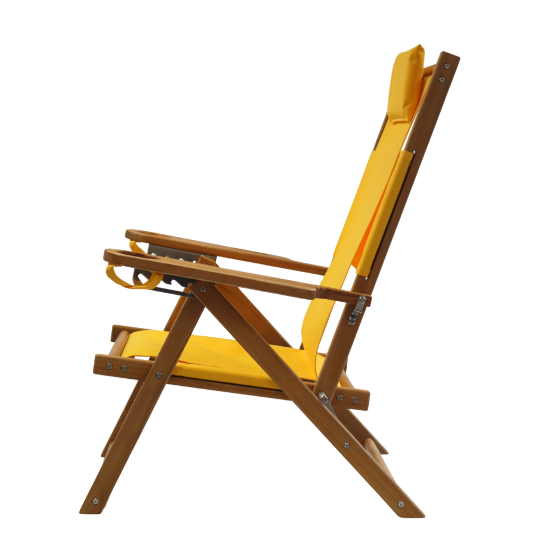 Teak Nauset Recliner- Yellow