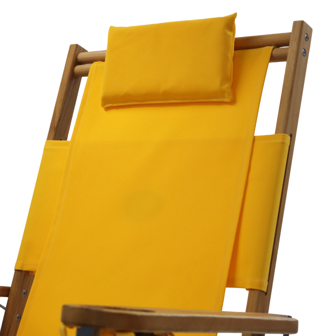Teak Nauset Recliner- Yellow
