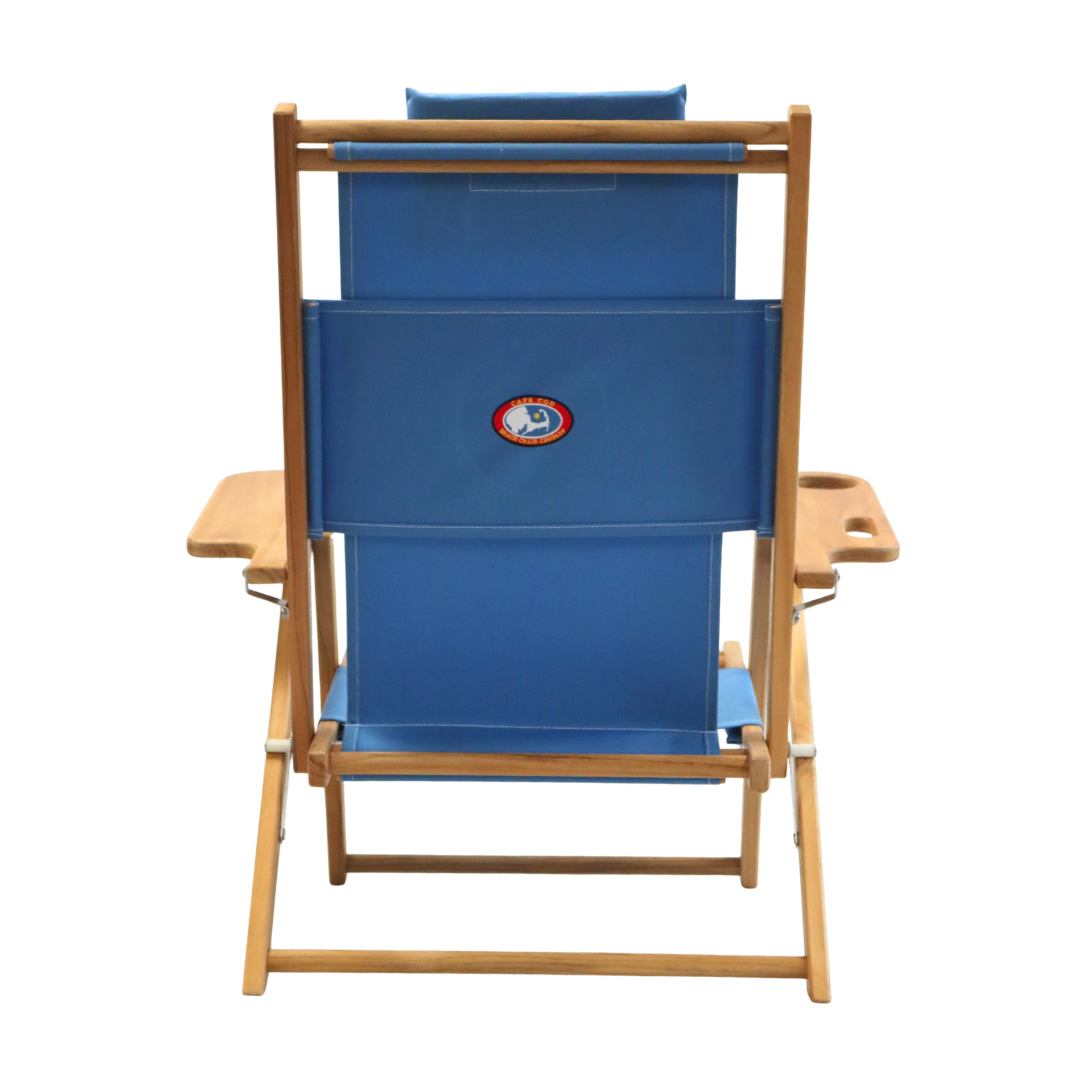 Teak Nauset Recliner- Bay Blue