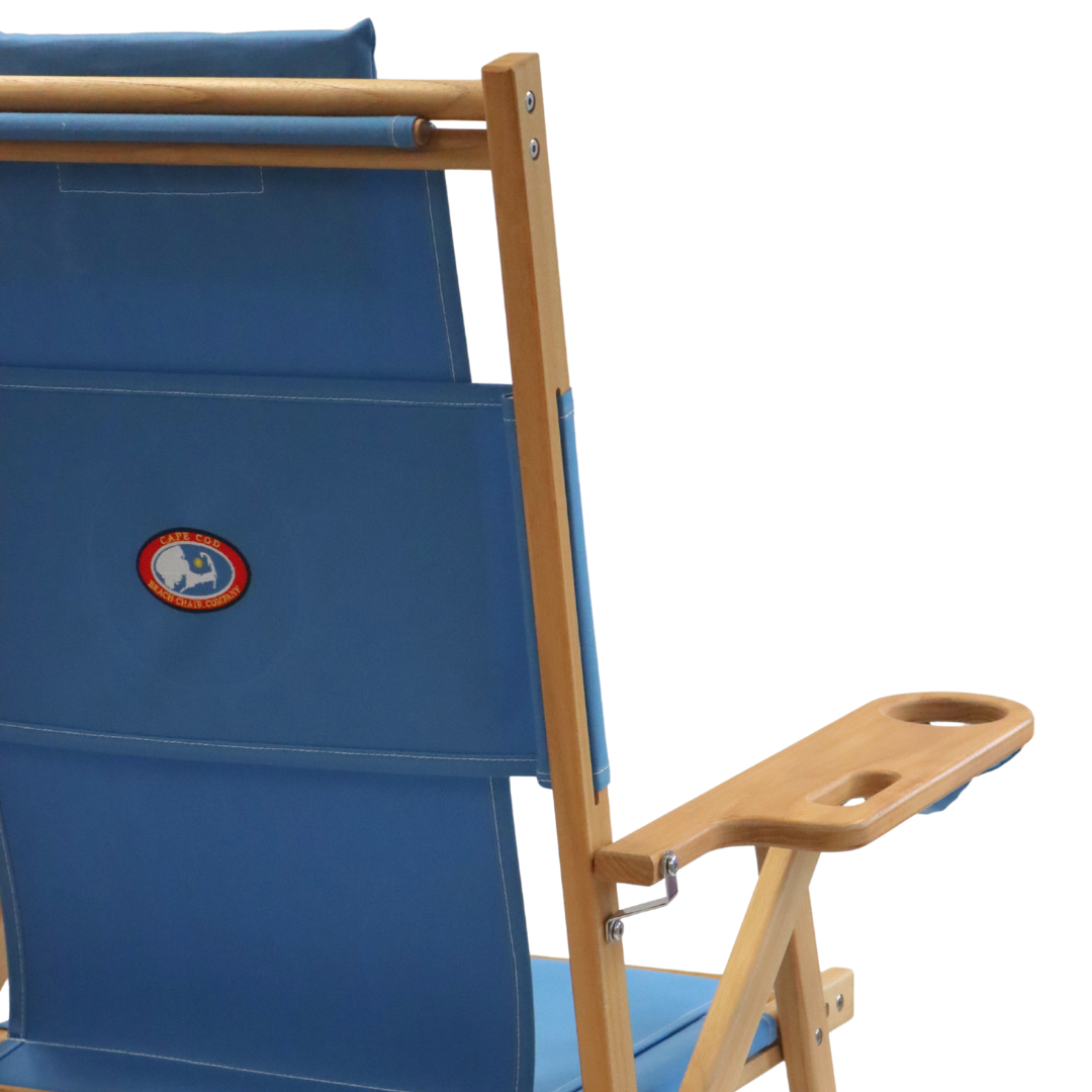 Teak Nauset Recliner- Bay Blue