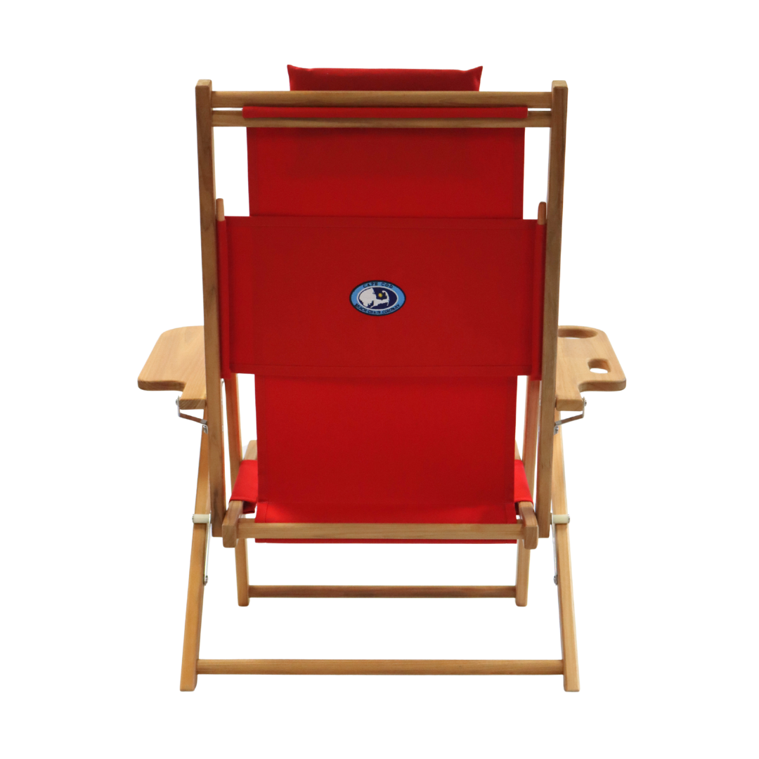 Teak Nauset Recliner- Red