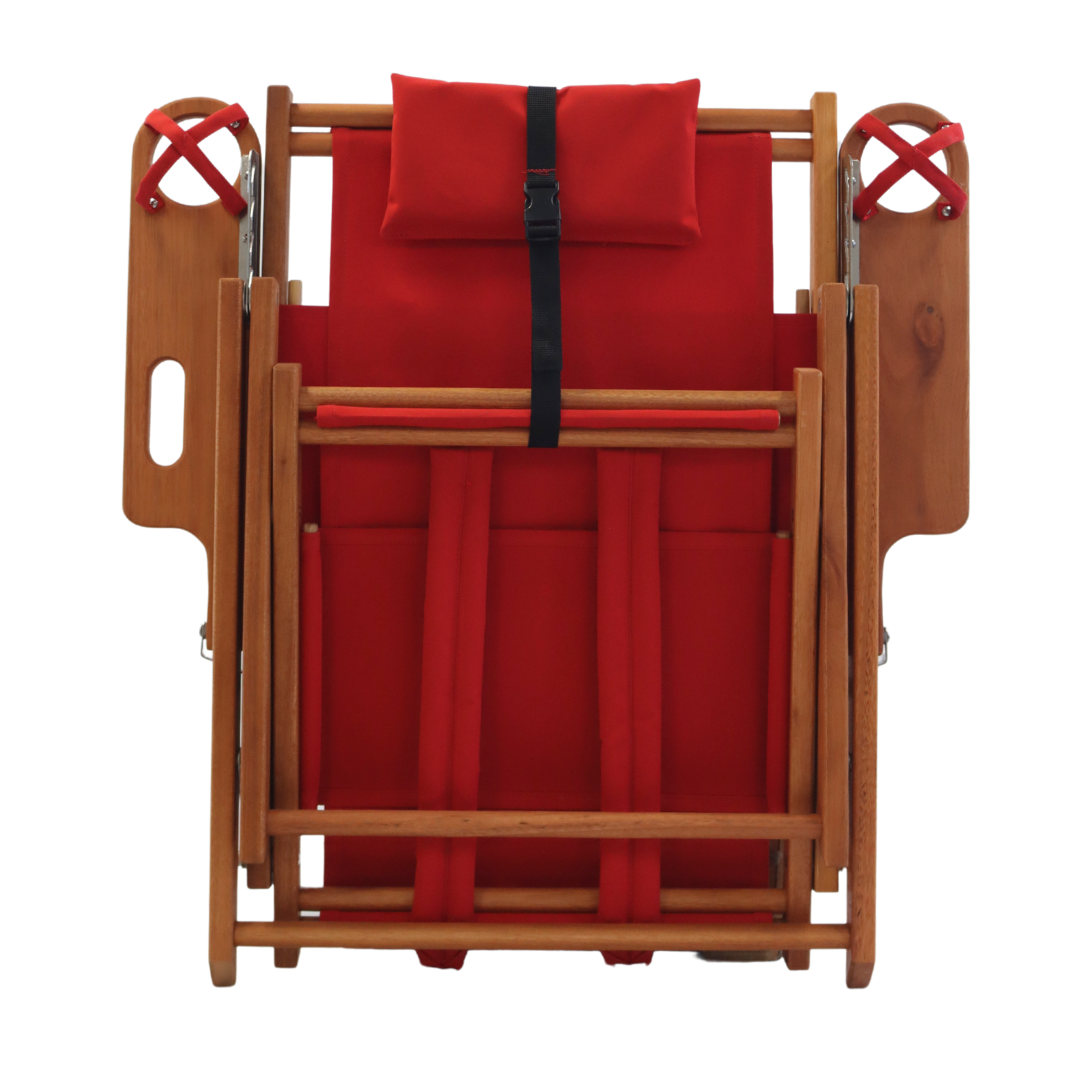 Red Wood Backpack Beach Chair Folded