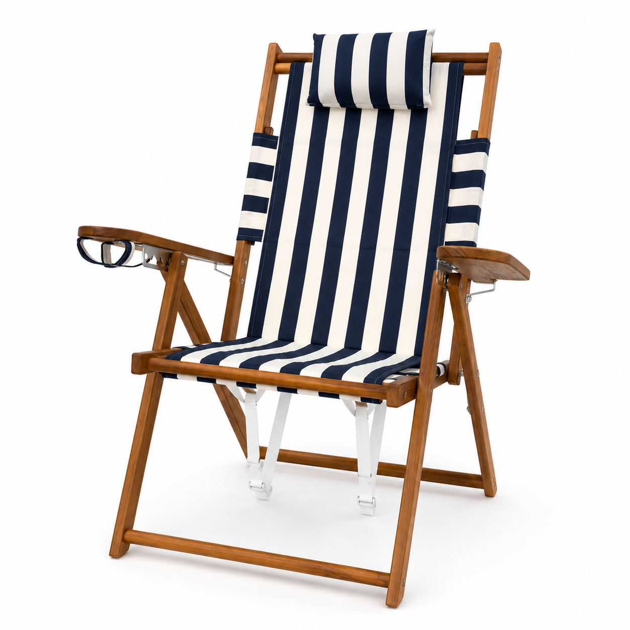 High Tide Backpack Chair- Navy Cabana Stripe