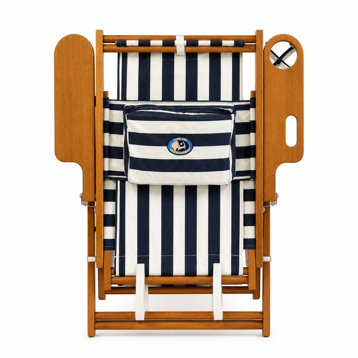 High Tide Backpack Chair- Navy Cabana Stripe