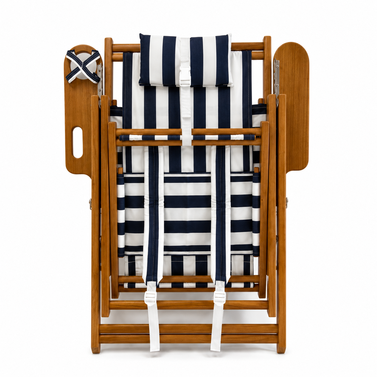 High Tide Backpack Chair- Navy Cabana Stripe