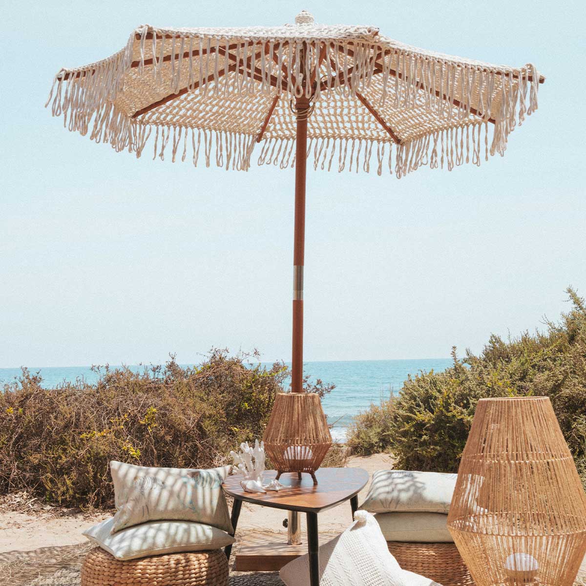 Macrame Bohemian Patio Umbrella