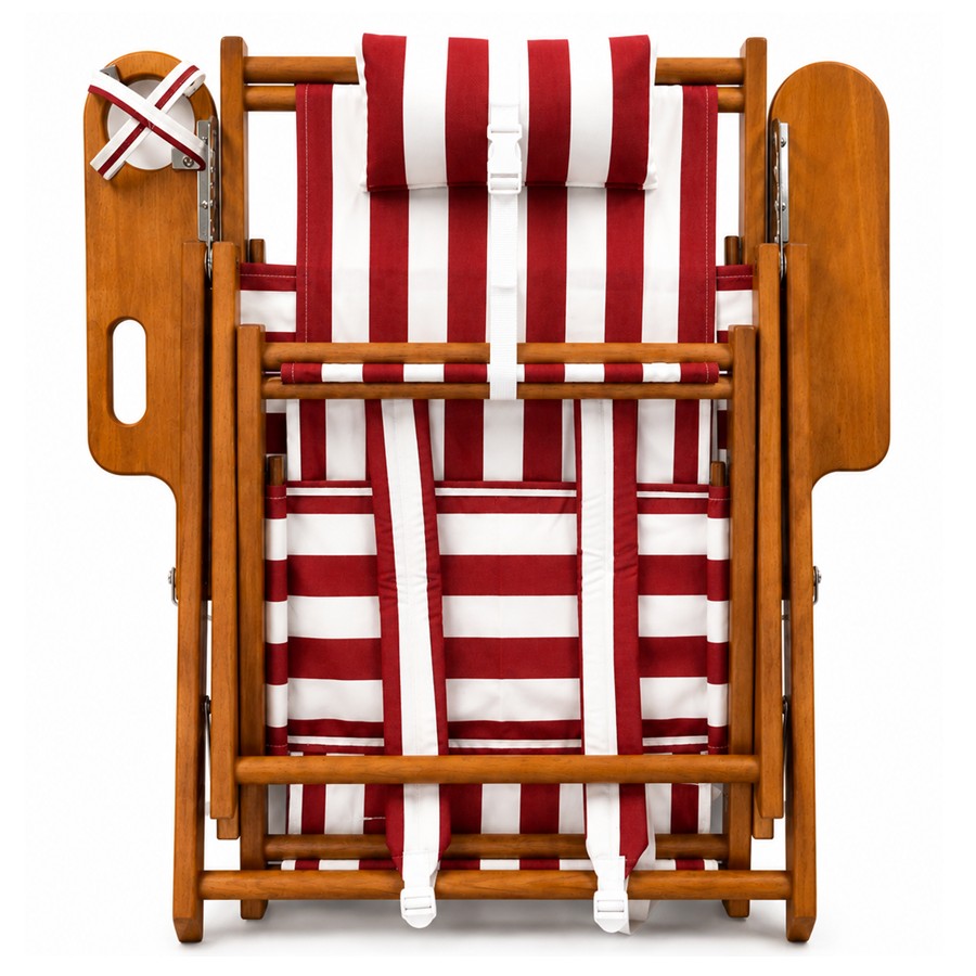 Great Island Backpack Chair- Red Cabana Stripe