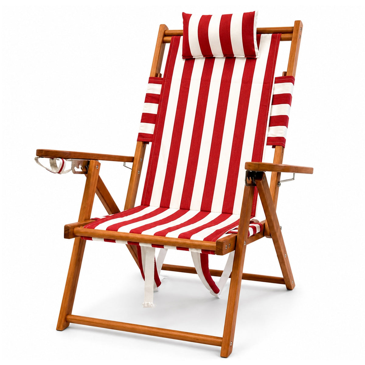 Great Island Backpack Chair- Red Cabana Stripe