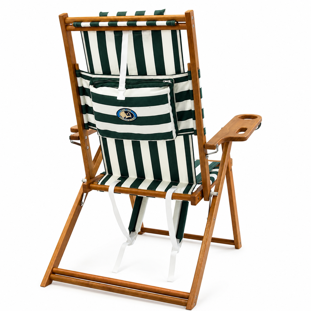 High Tide Backpack Chair- Green Cabana Stripe