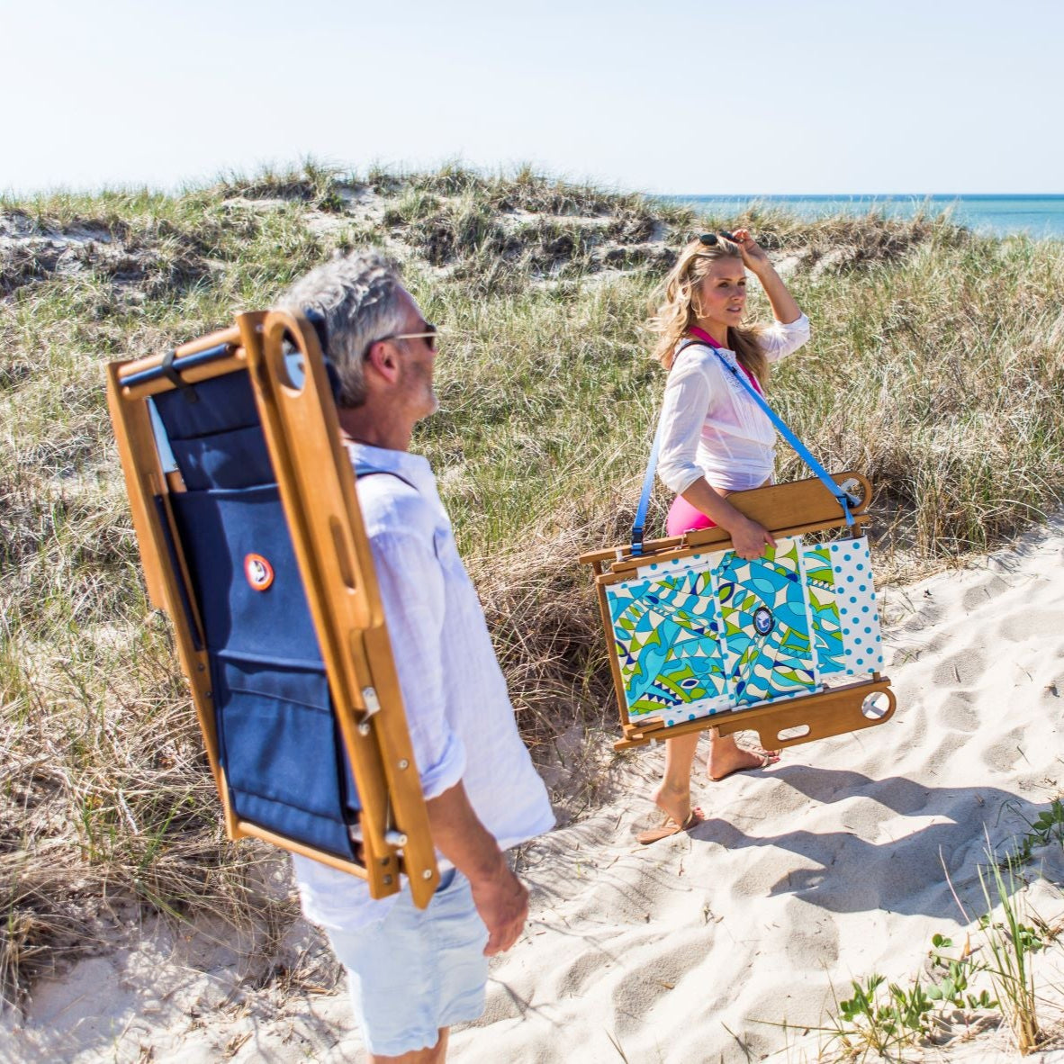 Great Island Backpack Chair- Navy Blue