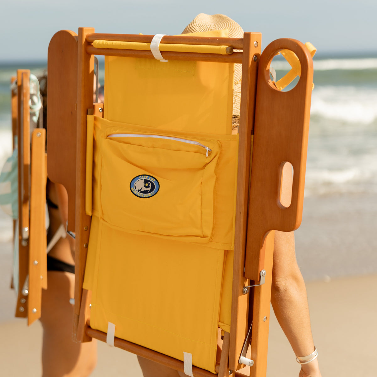 Great Island Backpack Beach Chair- Yellow