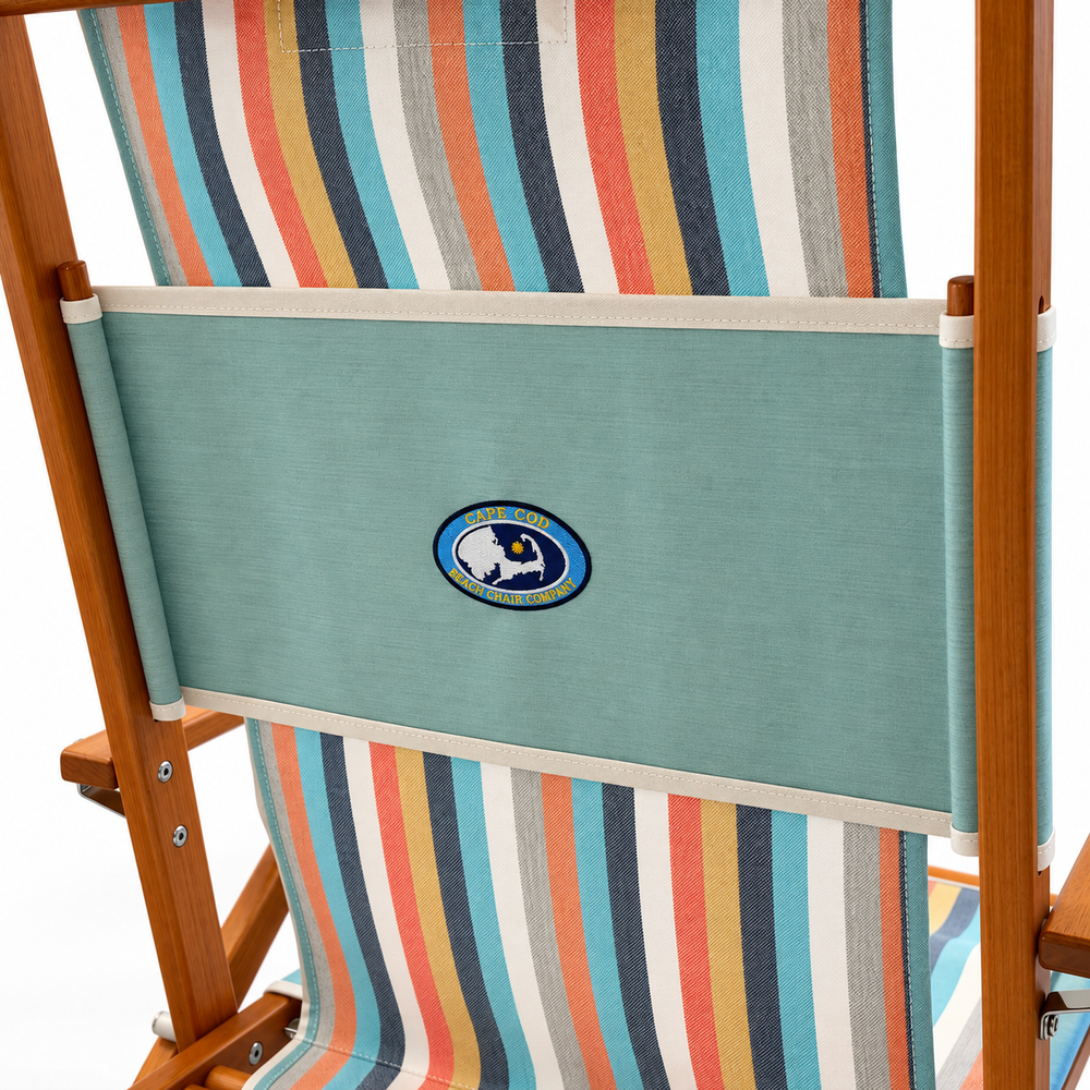 Nauset Recliner Beach Chair- Sunbrella Surround Sunrise Stripe