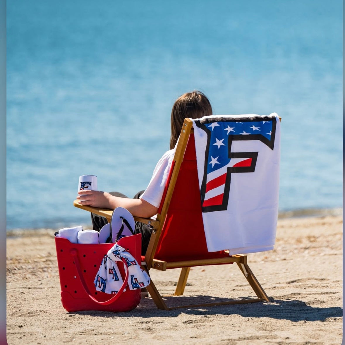 Fairfield University Stag Logo Beach Chair