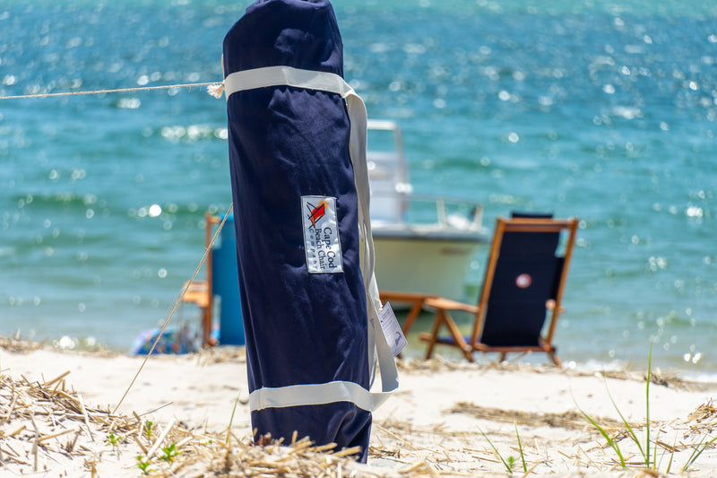 Premium Beach Umbrella- Navy (No Tassels)