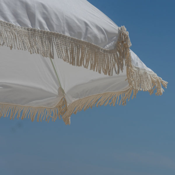 Premium Beach Umbrella- Cloud White