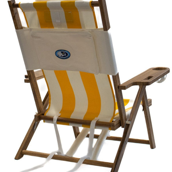 Islander Backpack Chair- Yellow Cabana Stripe