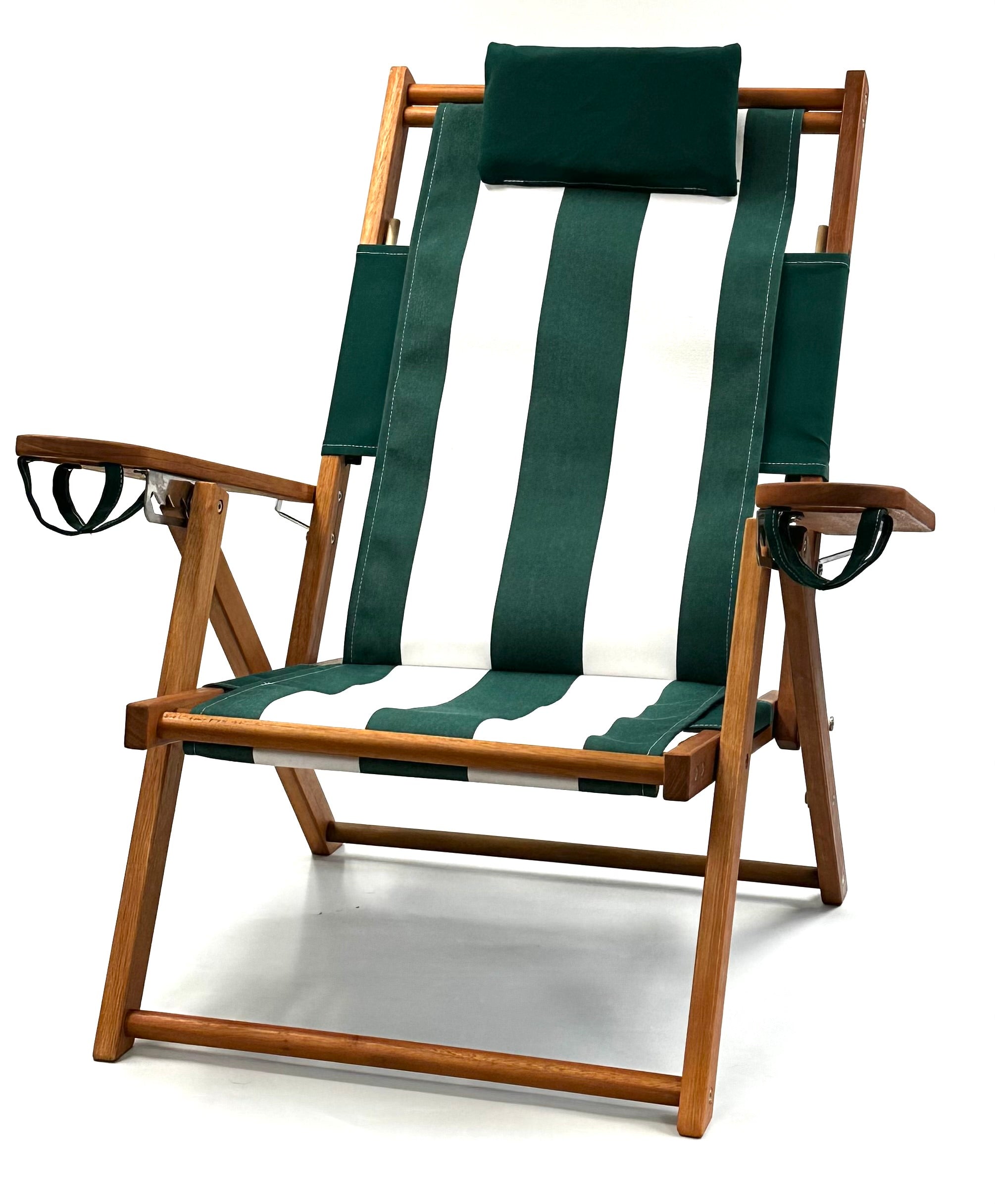 Nauset Recliner- Celtic Coast Green Stripe Beach Chair