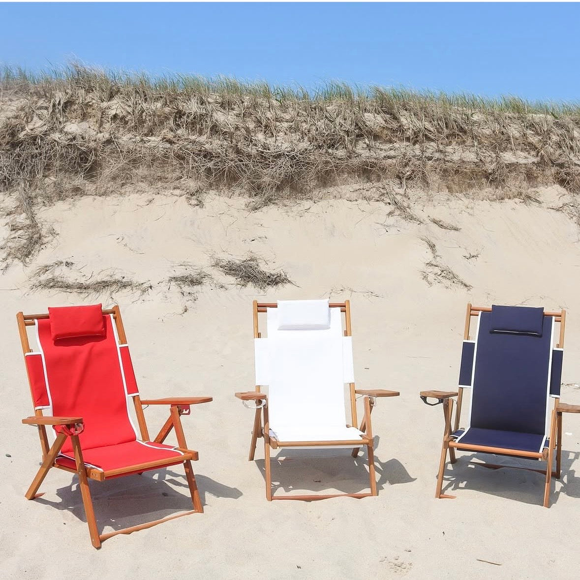 Teak Nauset Recliner- White