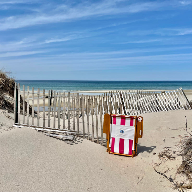 Nauset Recliner- Pink Cabana Stripe