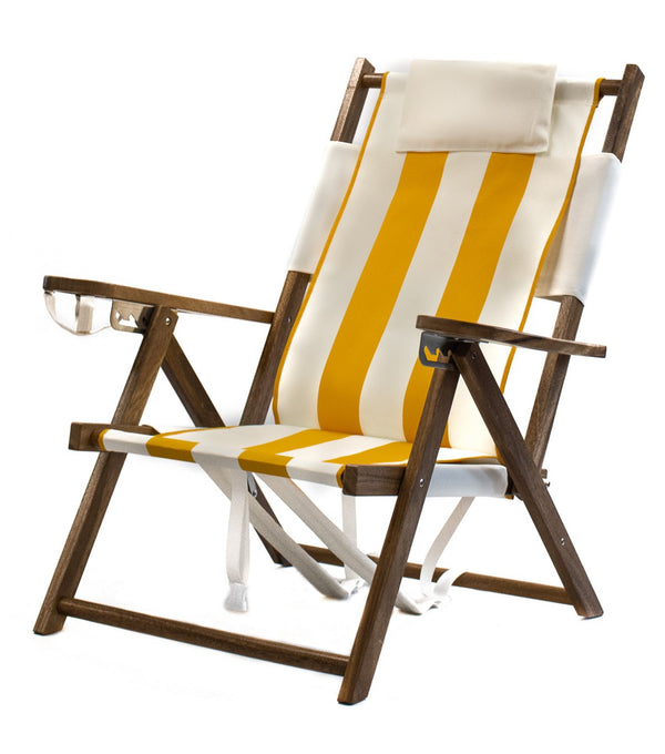 Islander Backpack Chair- Yellow Cabana Stripe