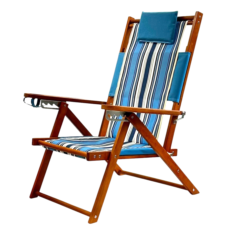 Nauset Recliner- Tradewinds Nautical Stripe