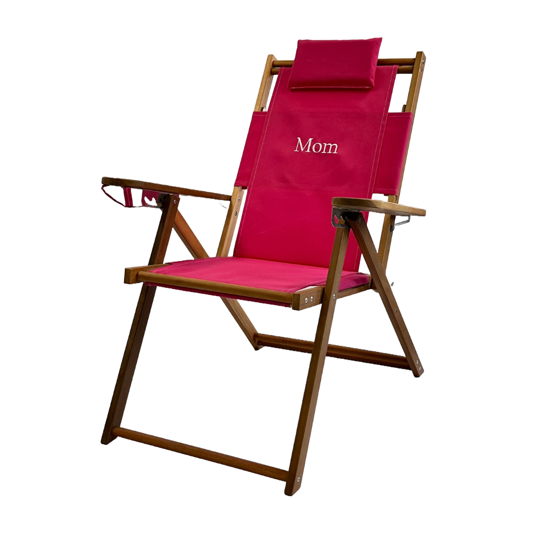 Tall Pink Custom Wood Beach Chair