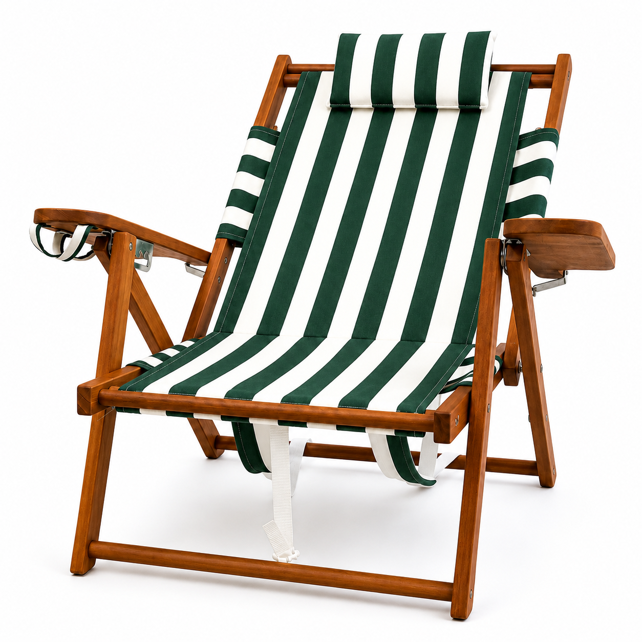 Great Island Backpack Chair- Green Cabana Stripe