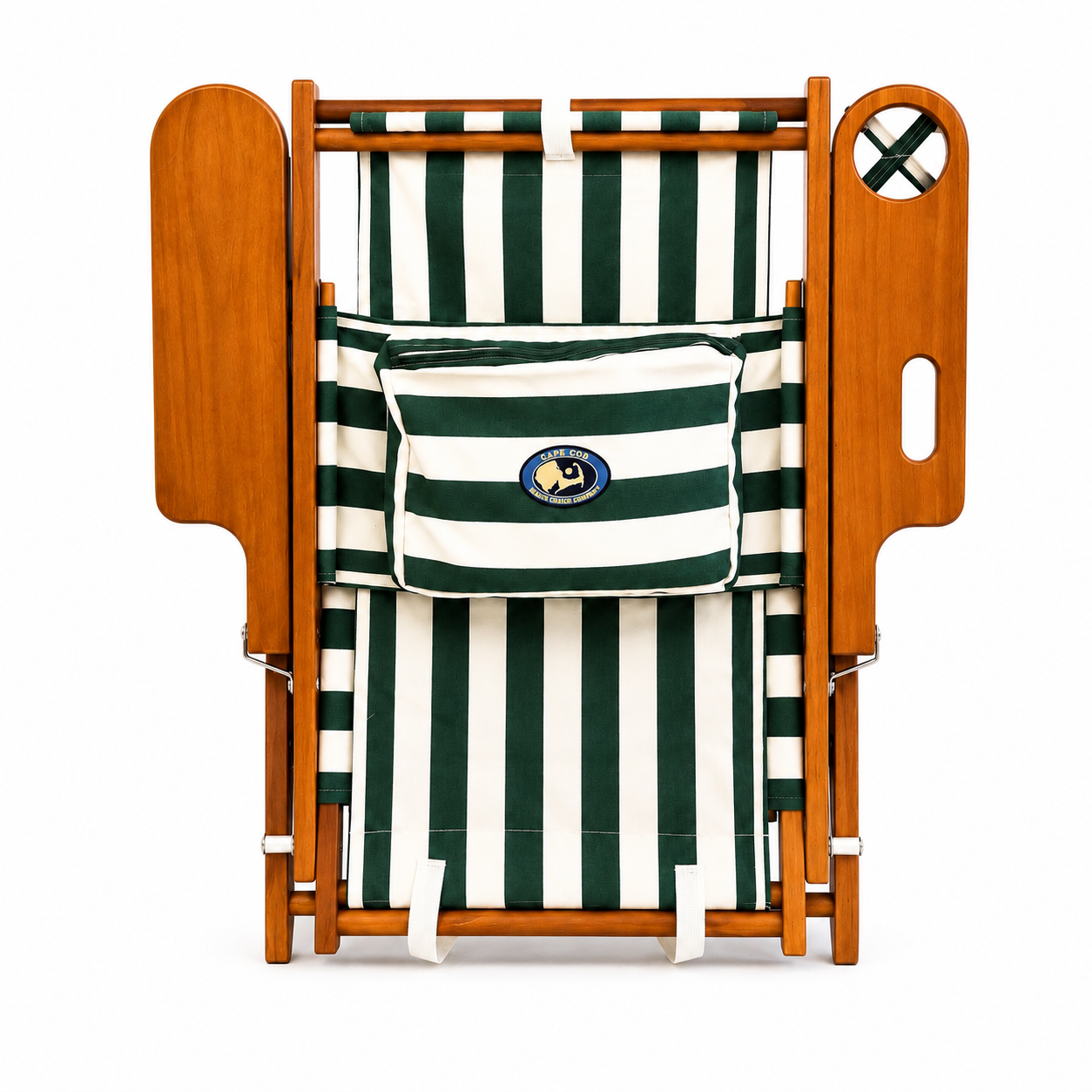 Great Island Backpack Chair- Green Cabana Stripe