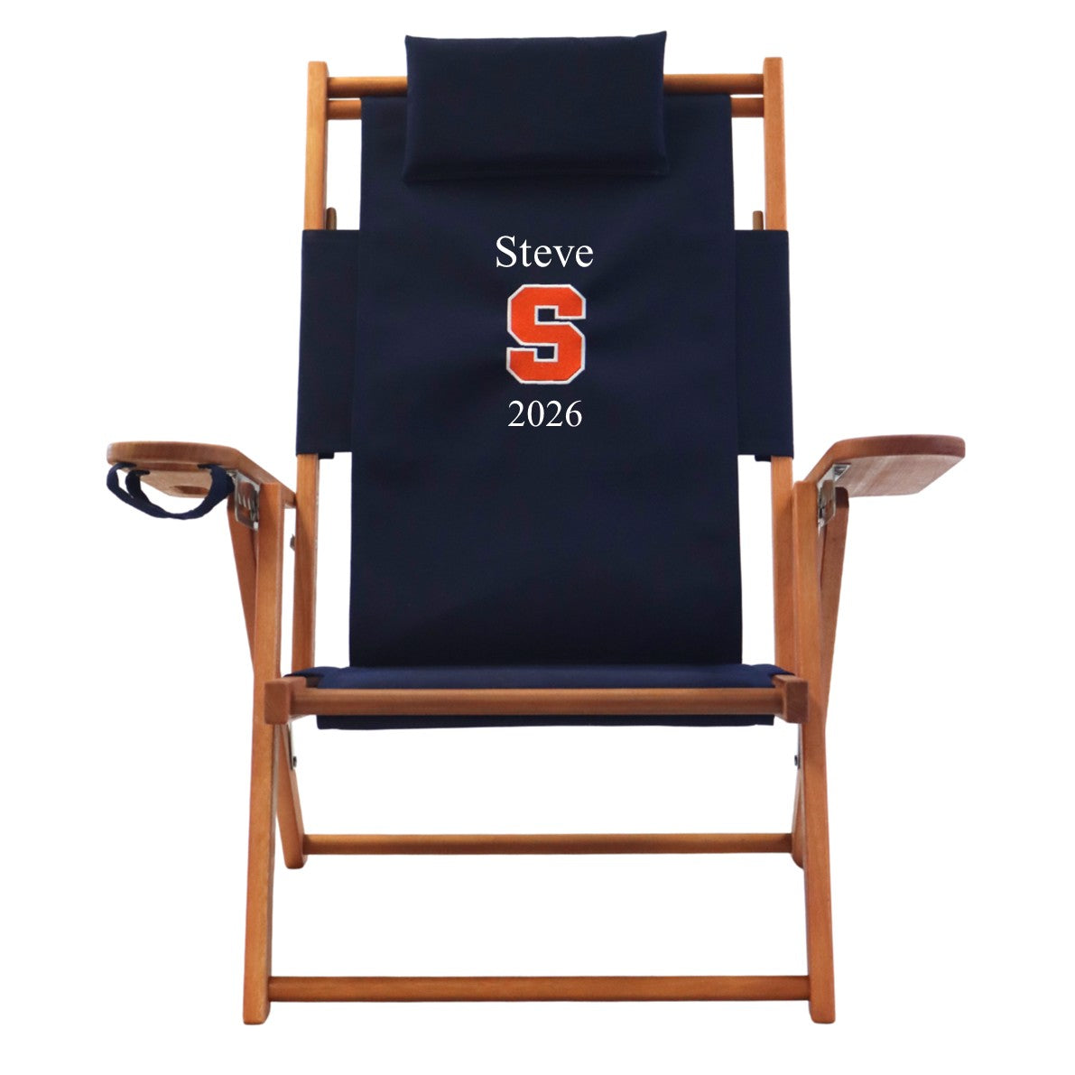 Custom personalized Syracuse University beach, lawn and tailgate chair
