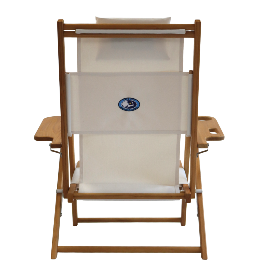 Teak Nauset Recliner- White