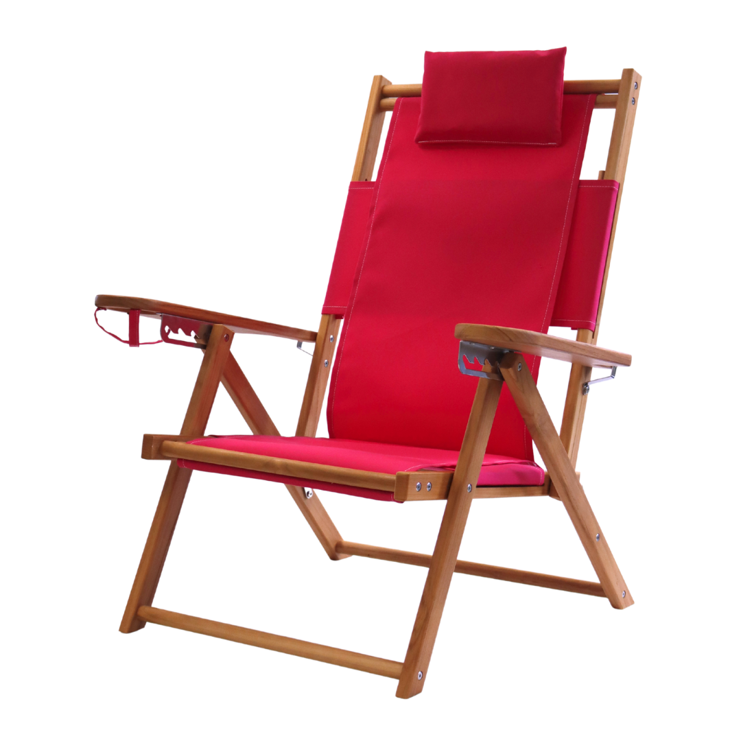 Teak Nauset Recliner- Pink