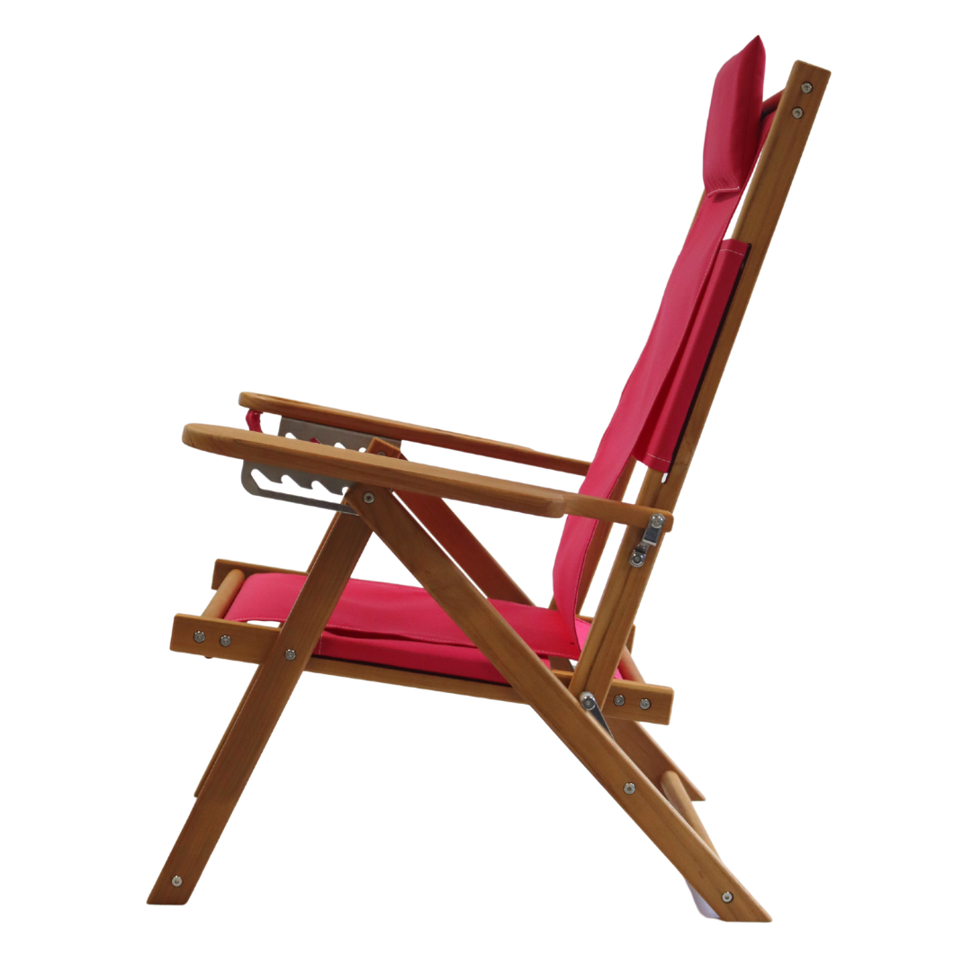 Teak Nauset Recliner- Pink