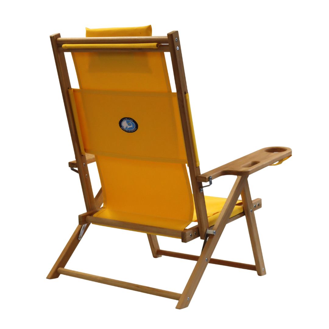Teak Nauset Recliner- Yellow