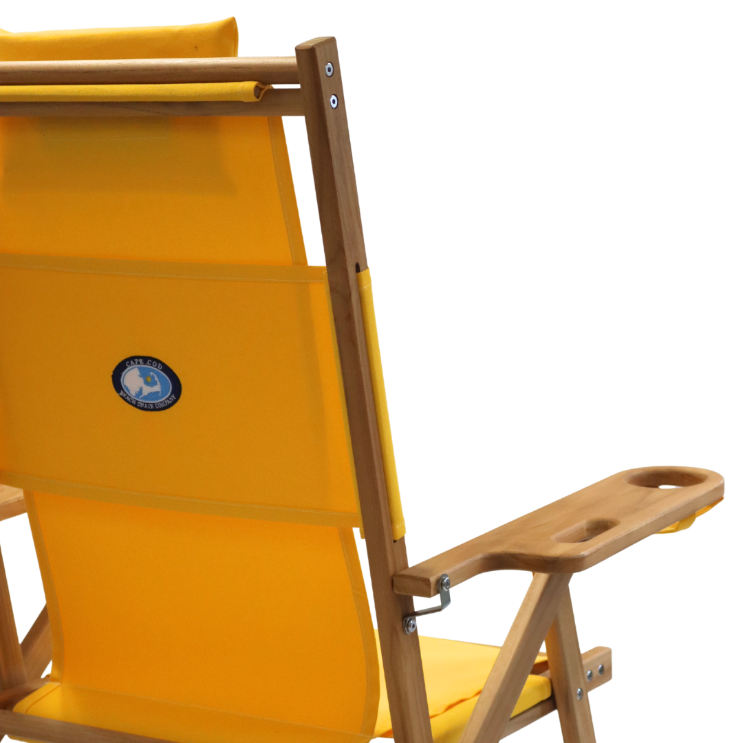 Teak Nauset Recliner- Yellow