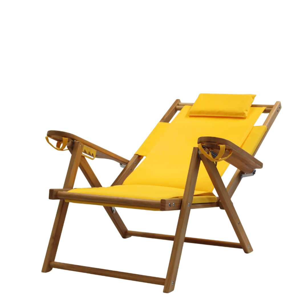 Teak Nauset Recliner- Yellow