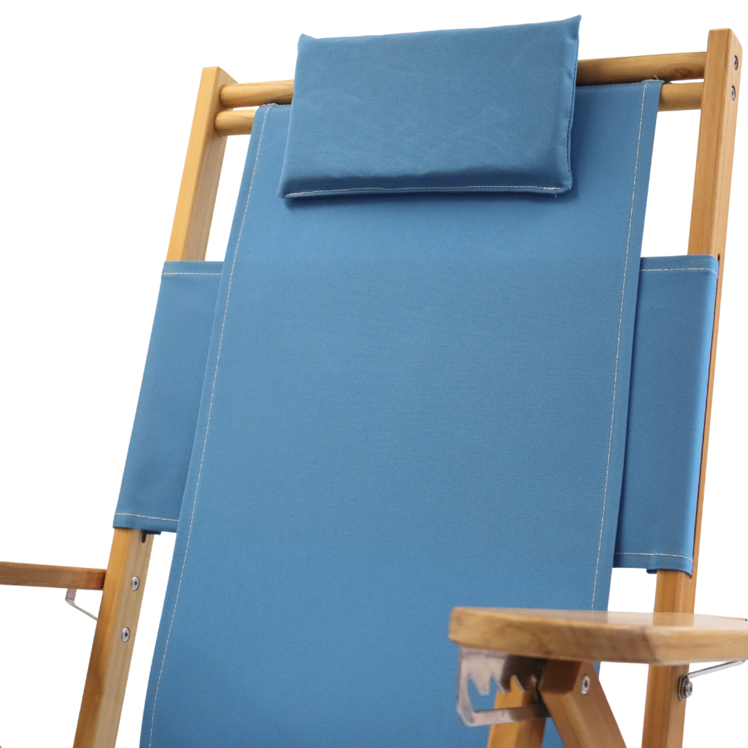 Teak Nauset Recliner- Bay Blue