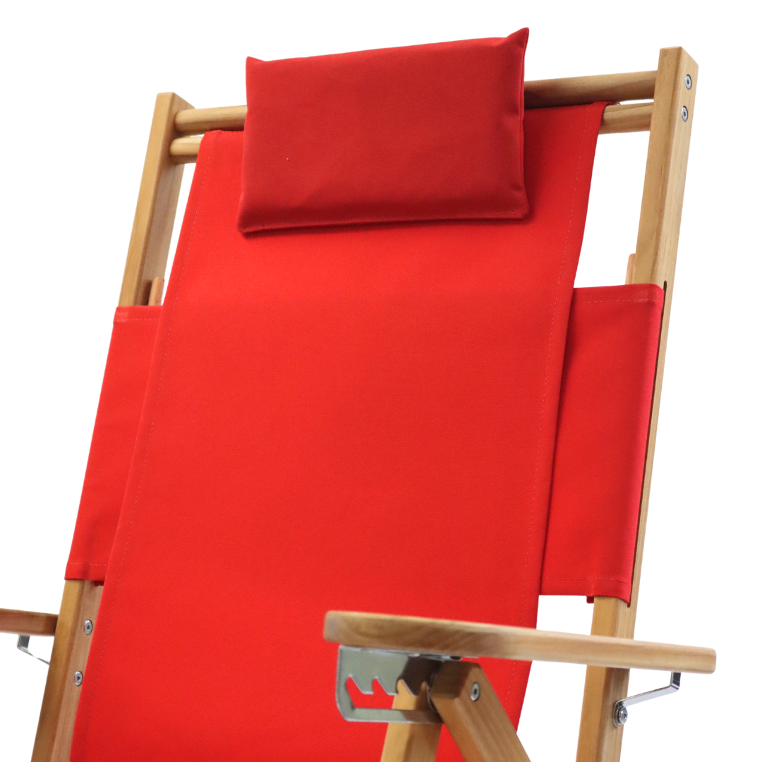 Teak Nauset Recliner- Red