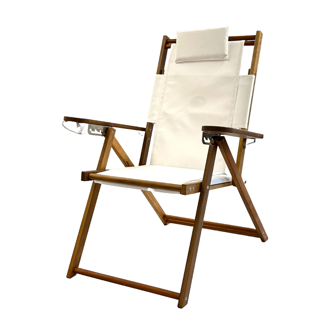 Tall White Wood Beach Chair