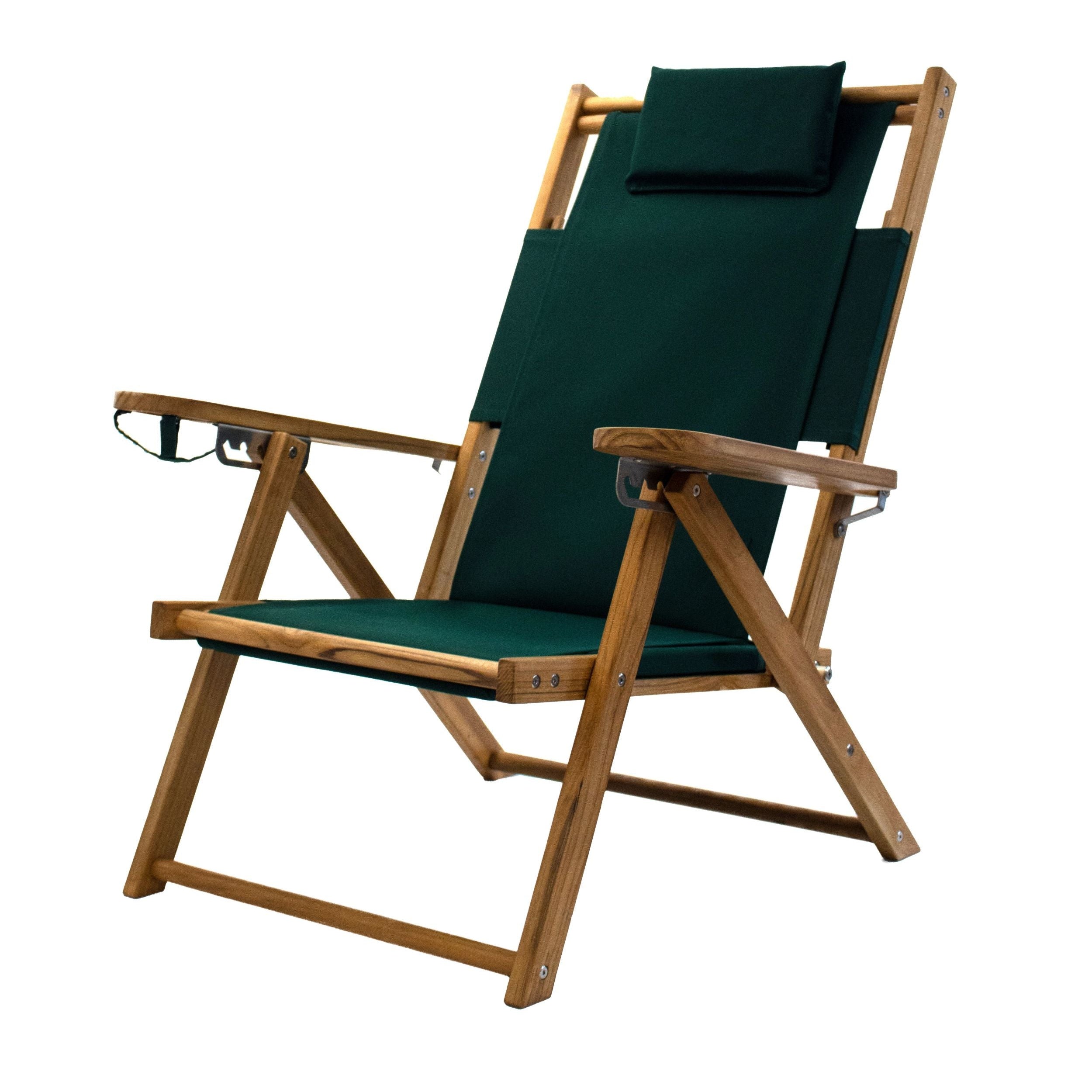 Teak Nauset Recliner- Green