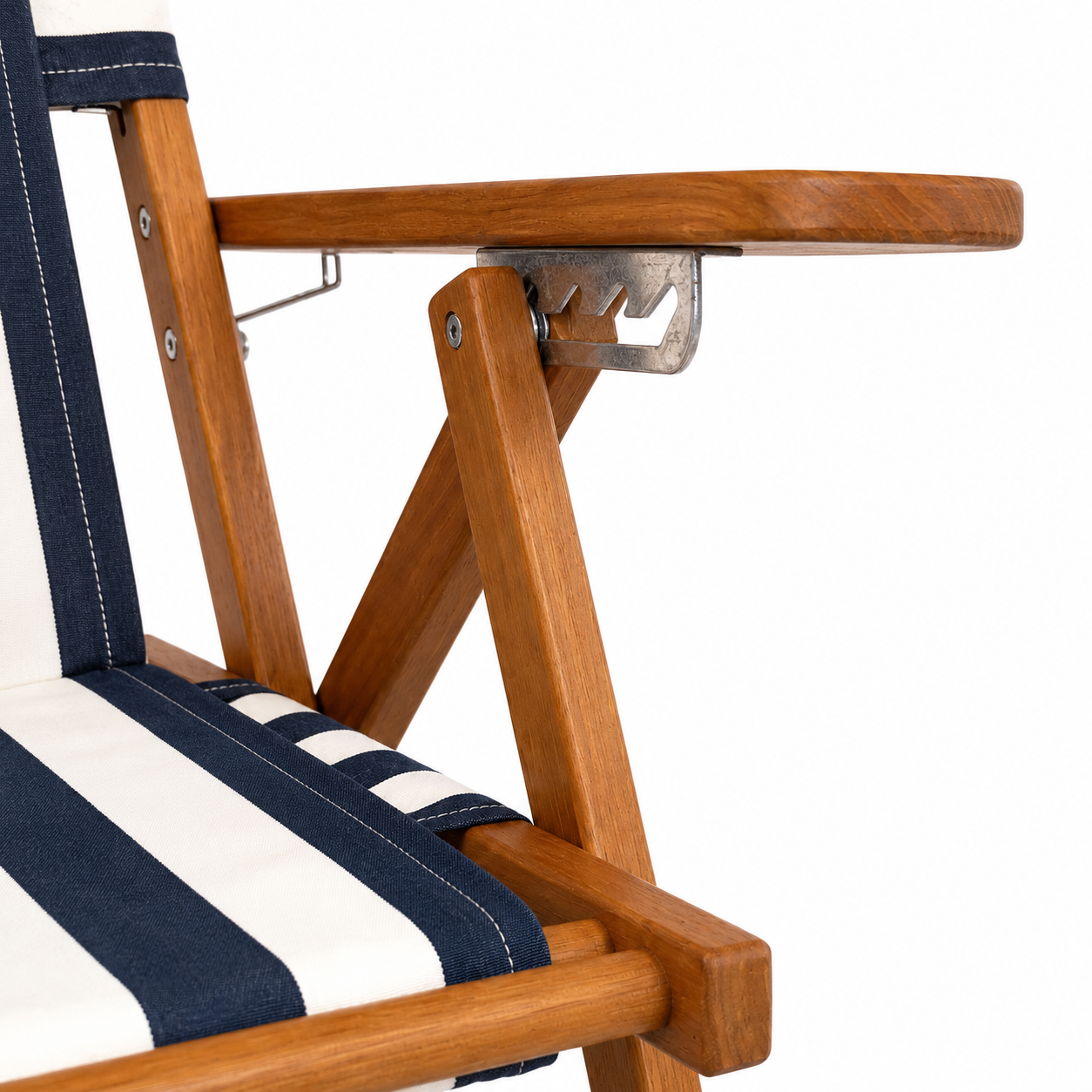 High Tide Backpack Chair- Navy Cabana Stripe