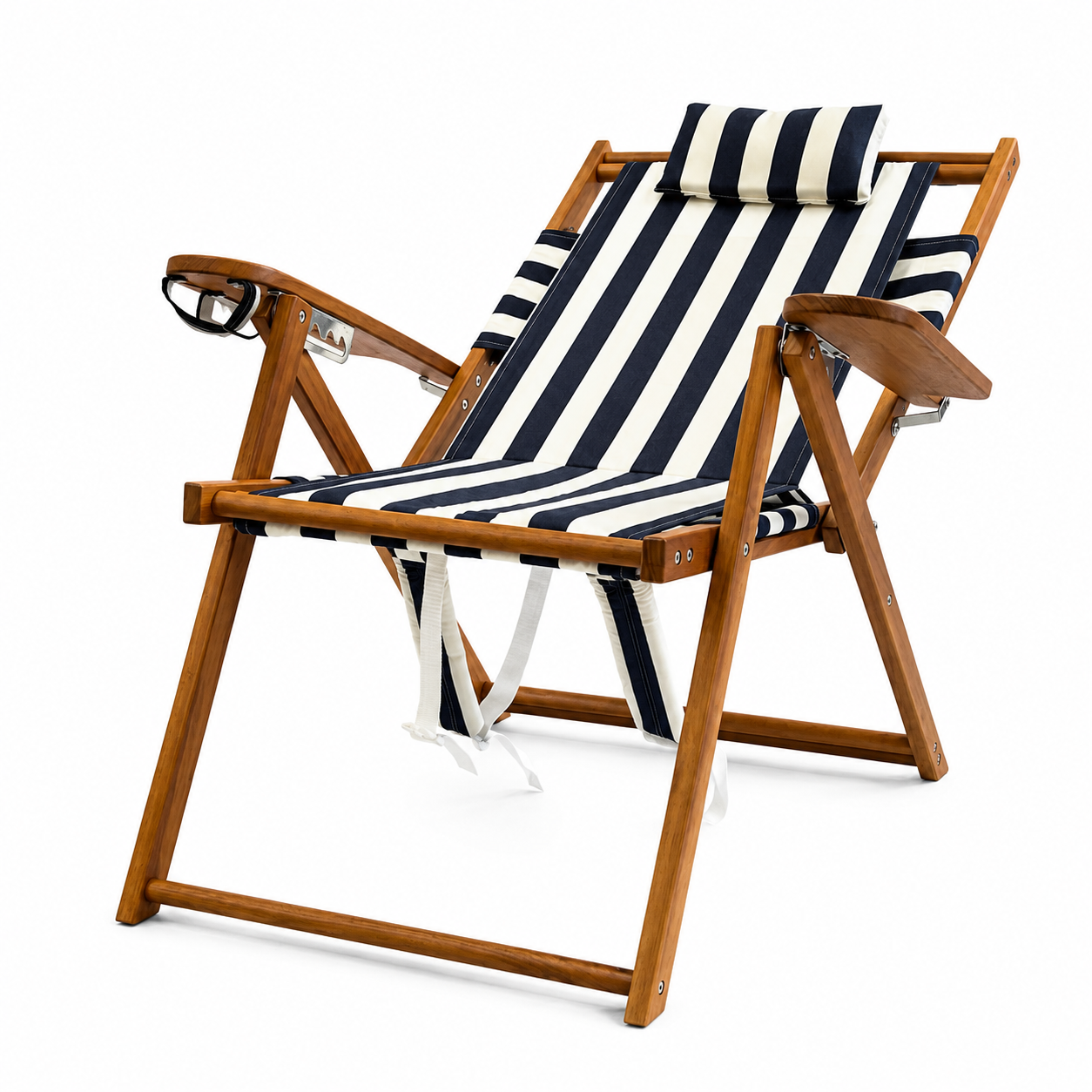 High Tide Backpack Chair- Navy Cabana Stripe