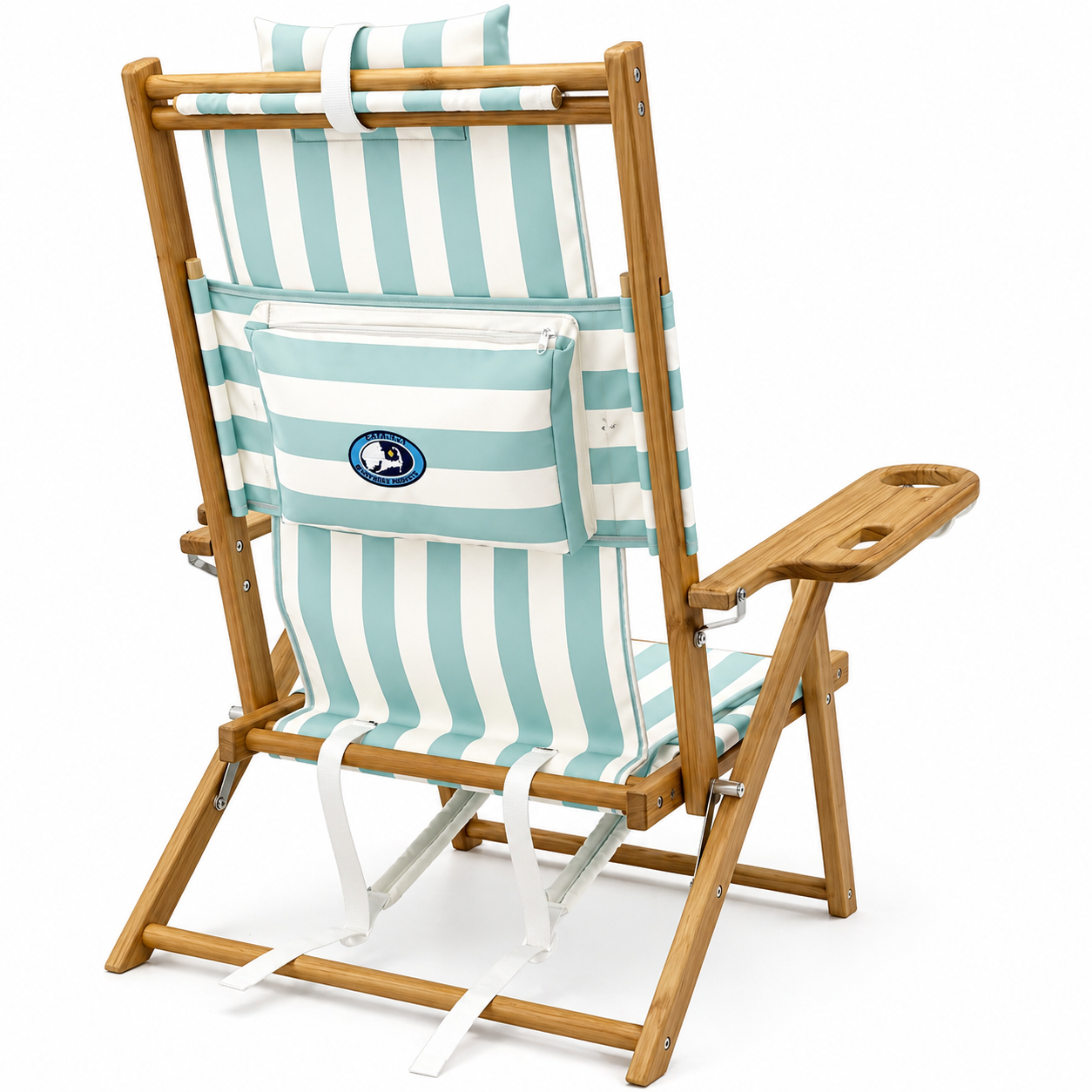 Great Island Backpack Chair- Sea Foam Cabana Stripe