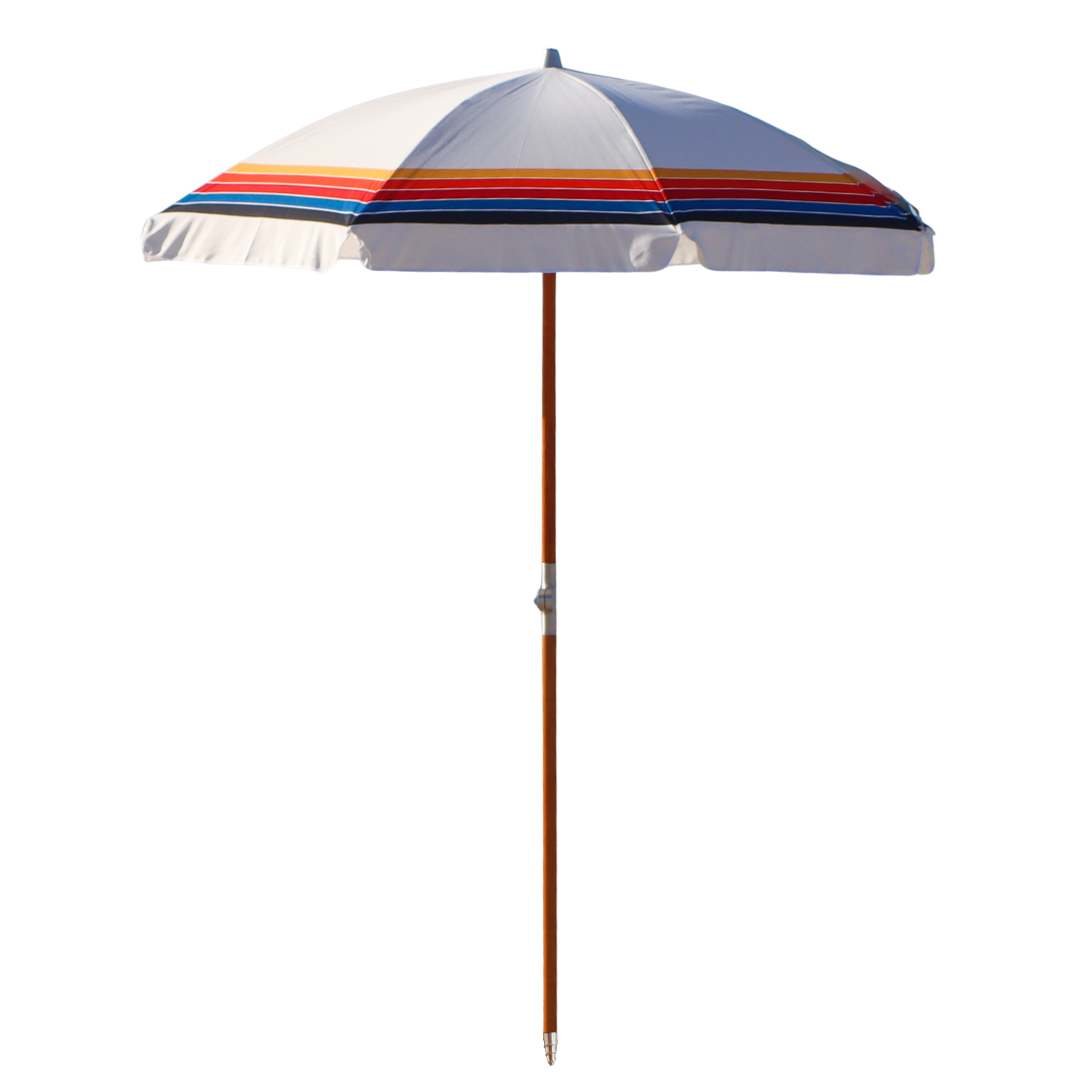 Premium Beach Umbrella - Rainbow Stripe