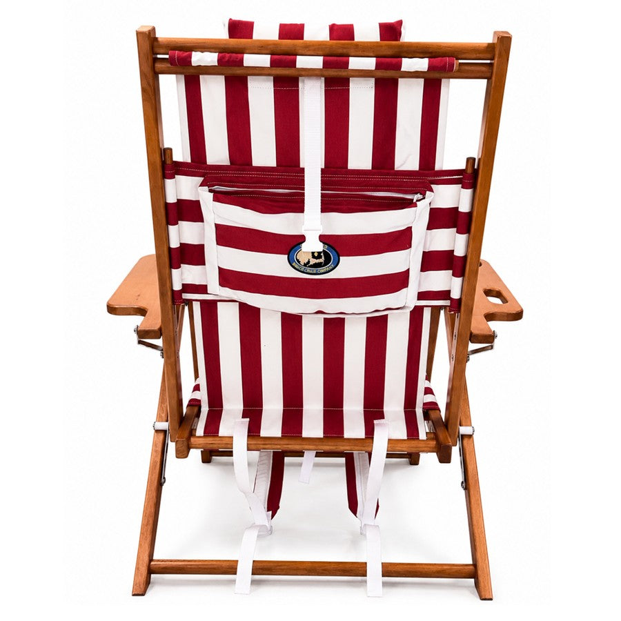 Great Island Backpack Chair- Red Cabana Stripe